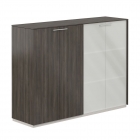 Шкаф средний двойной Норден Atlas NZ-0305+NZ-0335.GS.BT.GLM Серый камень Бренсон Трюфель