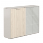 Шкаф средний двойной Норден Atlas NZ-0305+NZ-0335.GS.YN.GLM Серый камень Ясень Наварра