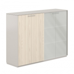 Шкаф средний двойной Норден Atlas NZ-0305+NZ-0335.GS.YN.GLM Серый камень Ясень Наварра