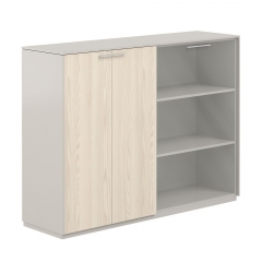 Шкаф средний двойной Норден Atlas NZ-0305+NZ-0325.GS.YN.GL Серый камень Ясень Наварра