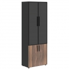 Шкаф комбинированный Skyland VELION VENEER VRHCS 80.2 Американский орех Яшма черная