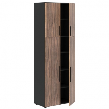 Шкаф с глухими средними и малыми дверьми Skyland VELION VENEER VRHCS 80.3 Американский орех Яшма черная