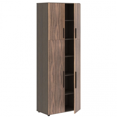 Шкаф с глухими средними и малыми дверьми Skyland VELION VENEER VRHCS 80.3 Американский орех Яшма черная