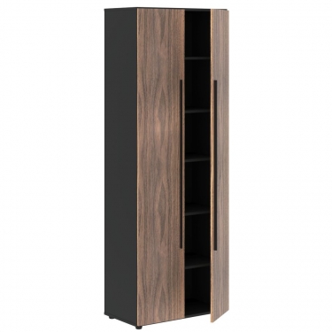 Шкаф с 1 комплектом глухих малых дверей Skyland VELION VENEER VRHCS 80.5 Американский орех Яшма черная