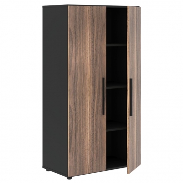 Шкаф с 2 комплектами глухих малых дверей Skyland VELION VENEER VRMCS 80.4 Американский орех Яшма черная
