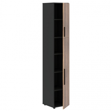 Шкаф-колонка с глухими малыми и средними дверьми правый Skyland VELION VENEER VRHCS 40.3 R Американский орех Яшма черная