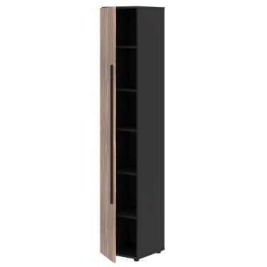 Шкаф-колонка с глухими малыми дверьми левый Skyland VELION VENEER VRHCS 40.4 L Американский орех Яшма черная
