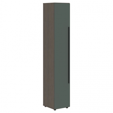 Шкаф-колонка с глухими малыми дверьми правый Skyland VELION VENEER VRHCS 40.4 R Американский орех Яшма черная