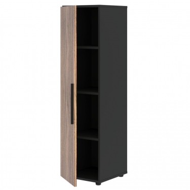 Шкаф-колонка с 2 глухими малыми дверьми левый Skyland VELION VENEER VRMCS 40.4 L Американский орех Яшма черная
