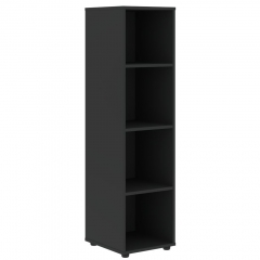 Шкаф-колонка с глухой малой дверью левый Skyland VELION VENEER VRMCS 40.5 L Американский орех Яшма черная