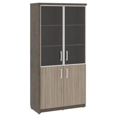 Шкаф комбинированный левый Skyland WOODandSTONE СФ-534893 Бетон Чикаго темный Дрифтвуд