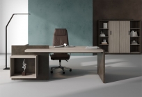 Кабинет руководителя Skyland WOODandSTONE 01 Бетон Чикаго темный Дрифтвуд