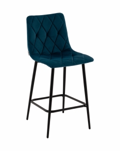 Стул полубарный Stool Group Одди Diamond велюр синий