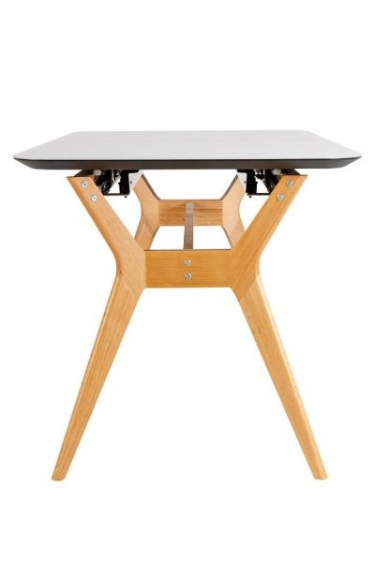 Стол раскладной R-home Нарвик Glass 140-180 Automatic Natur/Light matte glass