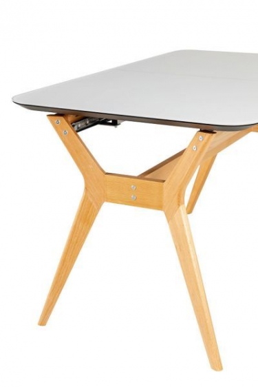 Стол раскл. R-home Нарвик Glass 120-150 Automatic Natur/Light matte glass