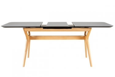 Стол раскл. R-home Нарвик Glass 120-150 Automatic Natur/Dark matte glass