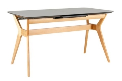 Стол раскл. R-home Нарвик Glass 120-150 Automatic Natur/Dark matte glass