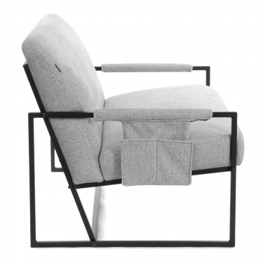 Диван Tetchair Charli LUX/Чарли Люкс велюр/букле, VT shape silver