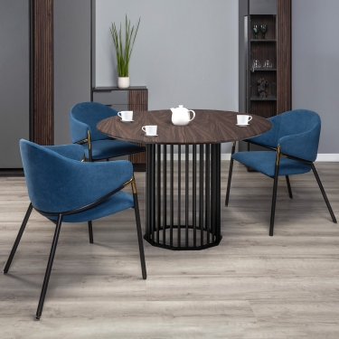 Стол обеденный R-home Patrik д.110 Американский орех /Черный муар