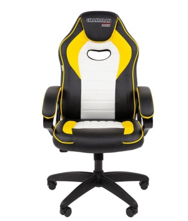 Кресло геймерское Chairman CHAIRMAN GAME 16 черный/желтый/белый