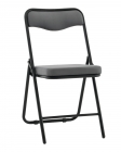 Стул складной Stool Group Джонни велюр велютто темно-серый каркас черный матовый