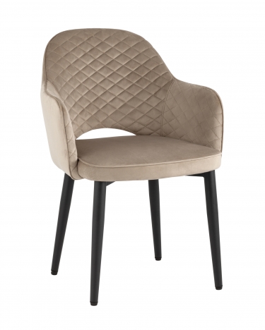 Стул Stool Group Венера диамант с подлокотниками велюр шампань