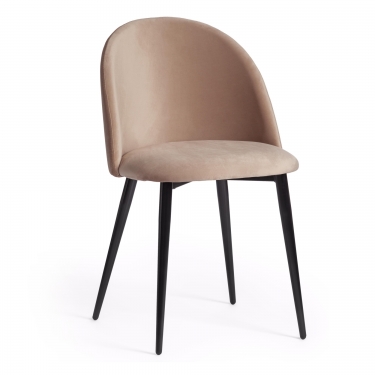 Стул Tetchair MONRO mod. 710 / 1 шт. в упаковке ткань/металл, 56х51х80 см, высота до сиденья 47 см, бежевый barkhat 5/черный