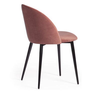 Стул Tetchair MONRO mod. 710 / 1 шт. в упаковке ткань/металл, 56х51х80 см, высота до сиденья 47 см, коралловый barkhat 15 /черный