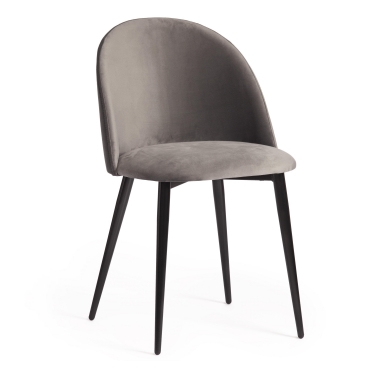 Стул Tetchair MONRO mod. 710 / 1 шт. в упаковке ткань/металл, 56х51х80 см, высота до сиденья 47 см, серый barkhat 26/черный
