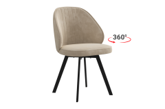 Стул Мебельсон Монарх Т2П пломбир велюр/черный