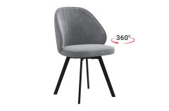 Стул Мебельсон Монарх Т2П серый велюр/черный