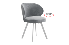 Стул Мебельсон Гудвин Т2П серый велюр/белый