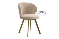 Стул Мебельсон Гудвин Т2П пломбир велюр/золото