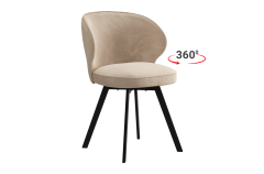 Стул Мебельсон Гудвин Т2П пломбир велюр/черный