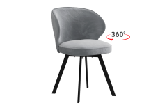 Стул Мебельсон Гудвин Т2П серый велюр/черный