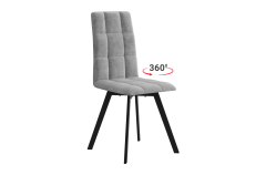 Стул Мебельсон Турин 2 Т2П пепельный велюр/черный