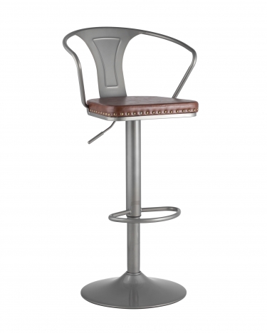 Стул барный Stool Group TOLIX ARMS SOFT Серебристый