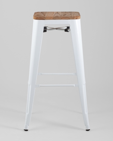 Стул барный Stool Group TOLIX WOOD Белый глянцевый