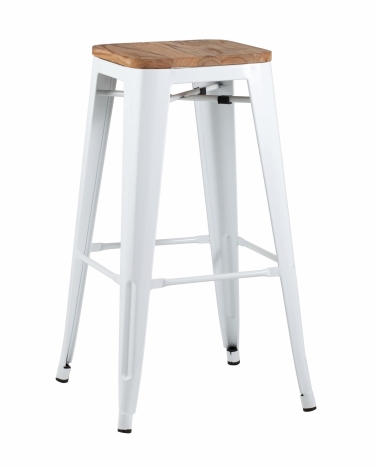 Стул барный Stool Group TOLIX WOOD Белый глянцевый