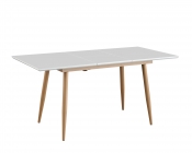 Стол обеденный Stool Group Стокгольм 120-160 Белый