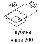Мойка врезная М15 Черная