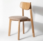 Стул с мягким сиденьем DAIVA Вега Latte жаккард Эмаль белая