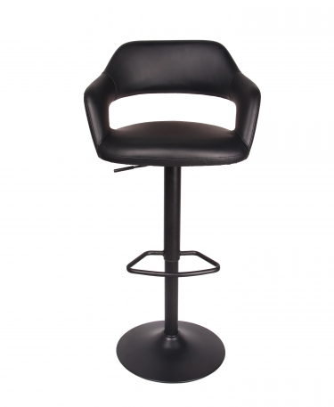 Стул барный регулируемый Stool Group Рич экокожа Черный