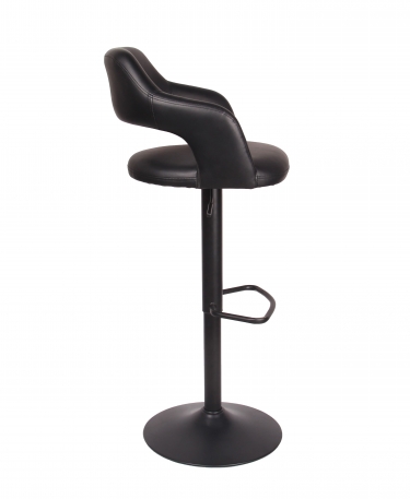 Стул барный регулируемый Stool Group Рич экокожа Черный