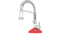 Подставка под кран Kit Kraken TRIANGLE Kit Kraken ПодставкаПодКранTRIANGLERED