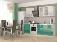 Кухня София 3D 1,8 м Белый/Бирюза
