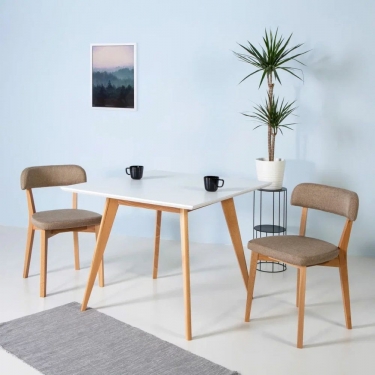 Стол R-home Лунд квадратный 860860 бук-белый
