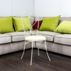 Стул кованый Gruppo 396 Завитки цвет 7 с сиденьем на фанере