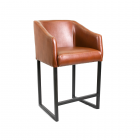 Барный Стул Gruppo 396 Спарс Лофт коричневый на опоре полубарная металлическая