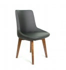 Стул Gruppo 396 Друз черный Ecotex 3001 на опоре деревянная арт.111